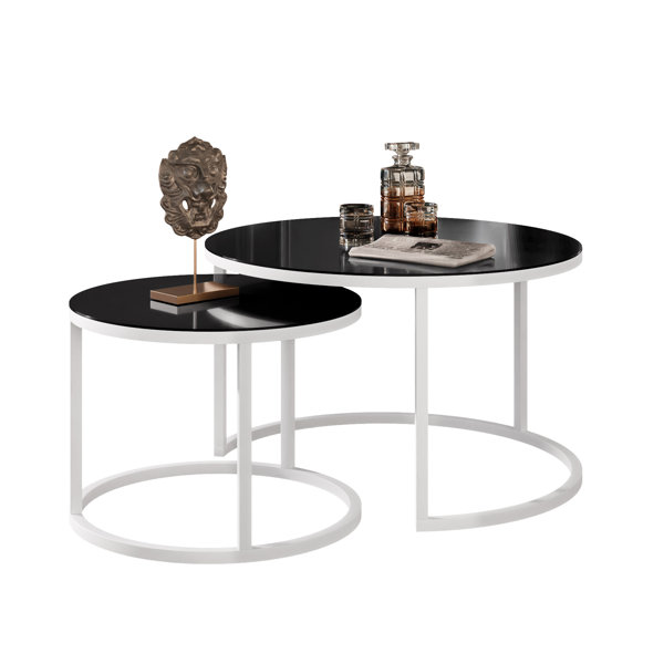 ModernMoments Couchtisch Set Perryton Aus Glas Bewertungen Wayfair De